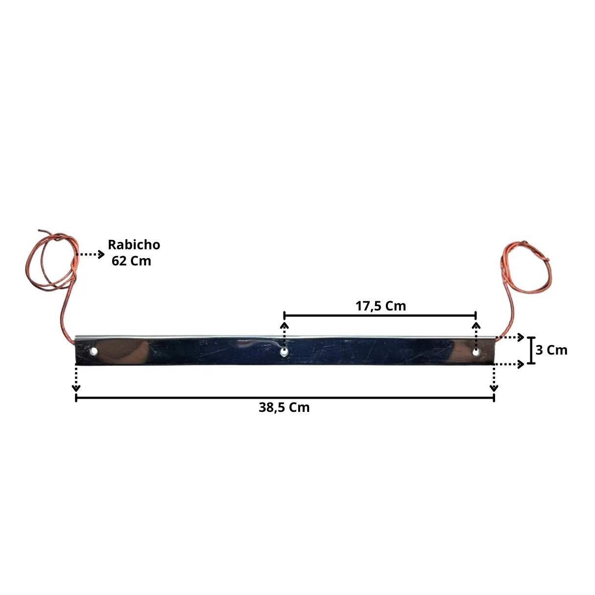 Resistência Bainha Mica Para Seladora 385X30MM 300W 230V - Imagem 2