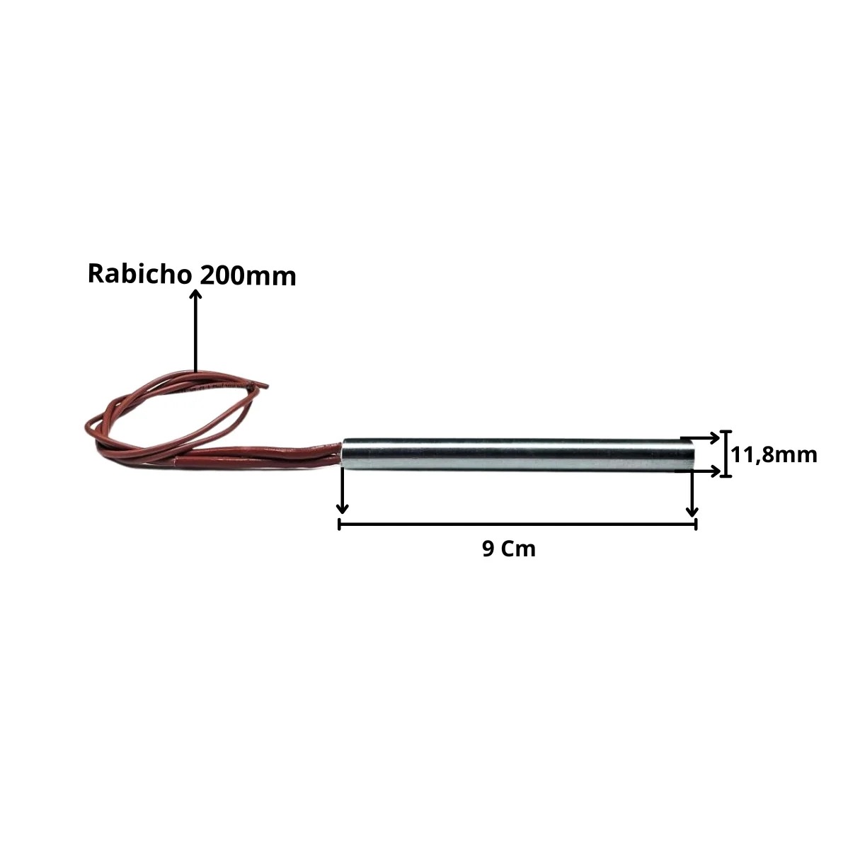 Resistência Cartucho Corte e Solda 11,8X90mm 220w 220v - Imagem 3