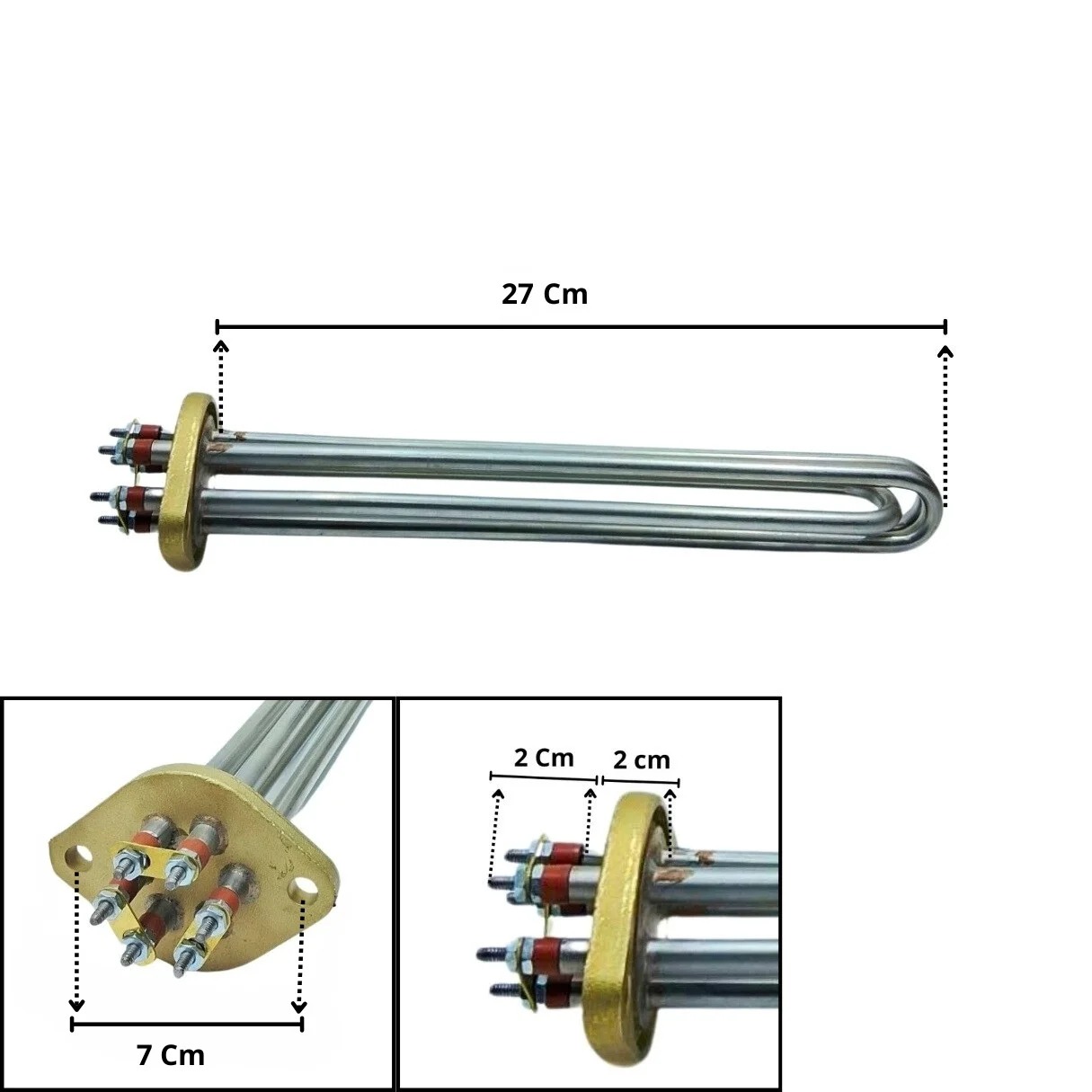 Resistência Flange Ovalada Sauna Sodramar U3 270mm 9000w 220v/380v - Imagem 2