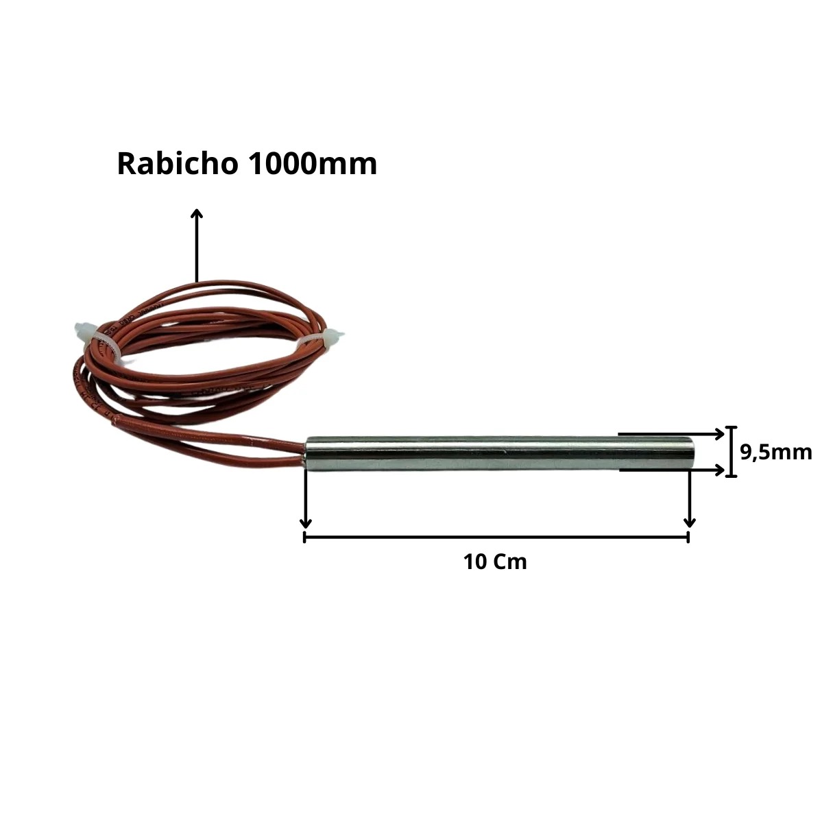 Resistência Cartucho 9,5X100MM 240W 220V Seladora - Imagem 2