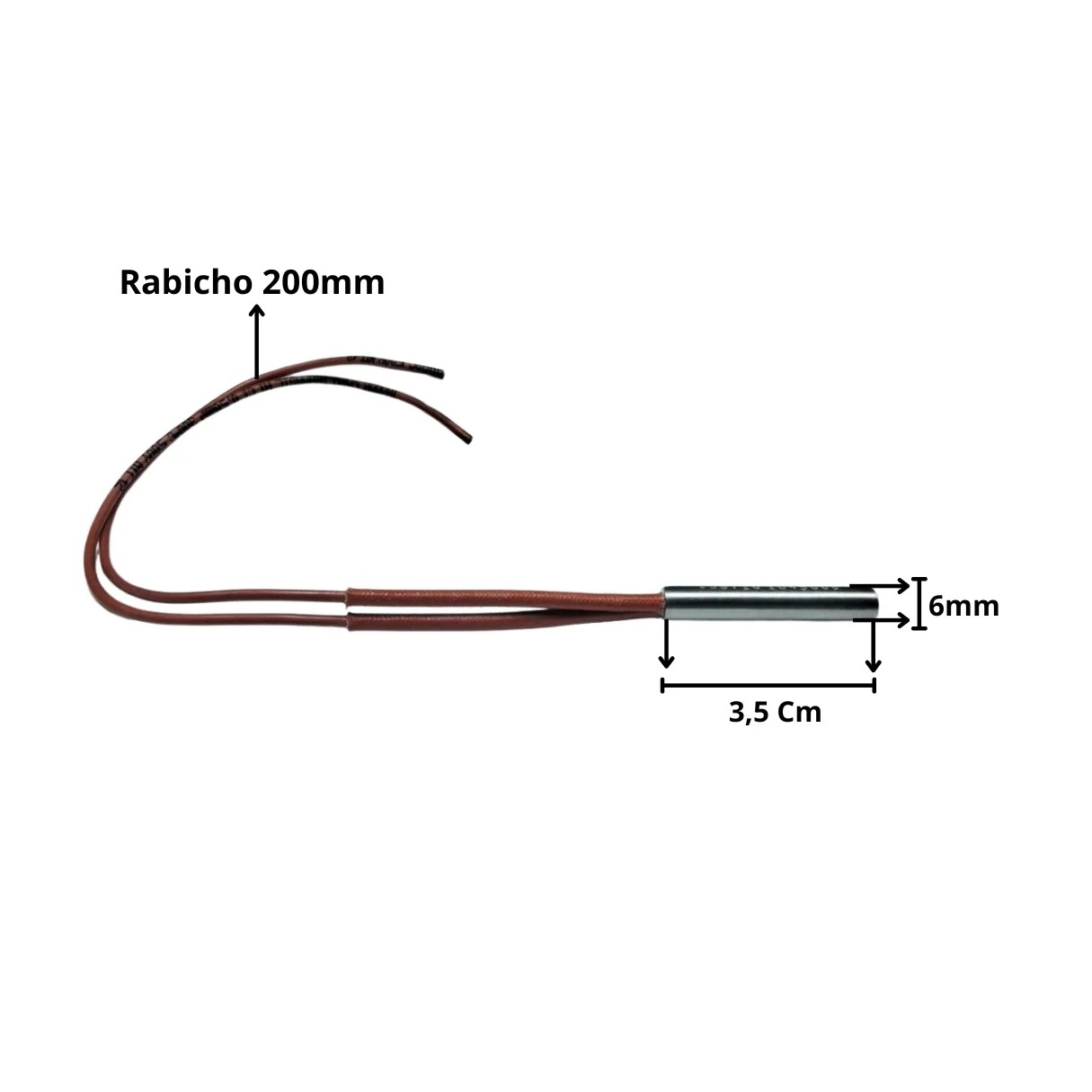 Resistência Cartucho Para Moldes E Estampas 6x35mm 50w 110v - Imagem 2