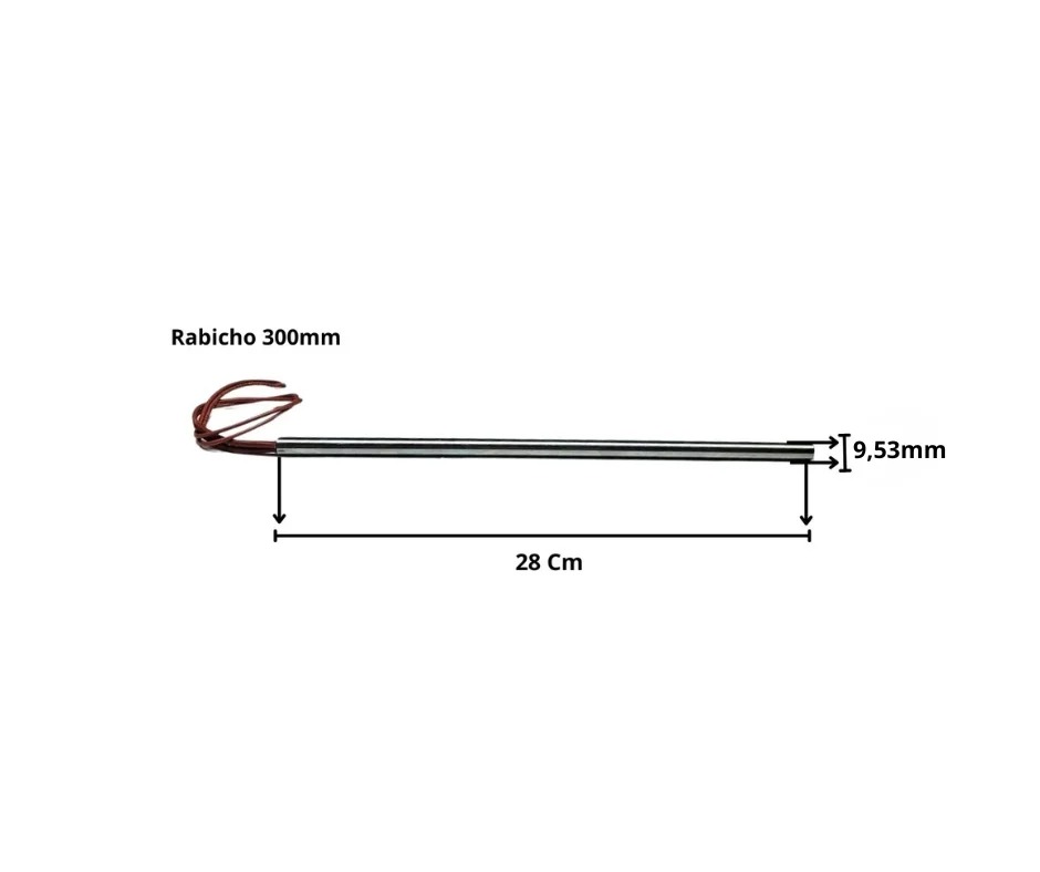 Resistência Cartucho Coladeira De Borda 9,53X280mm 600w 220v - Imagem 3