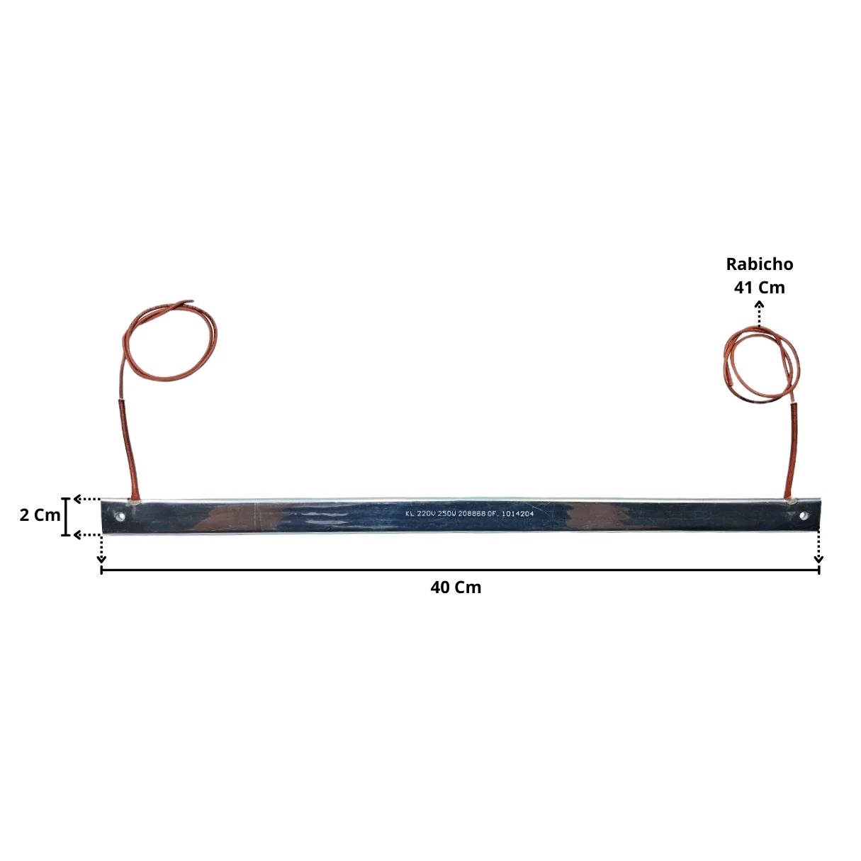 Resistência Bainha Mica Seladora 400X20MM 250W 220V - Imagem 3