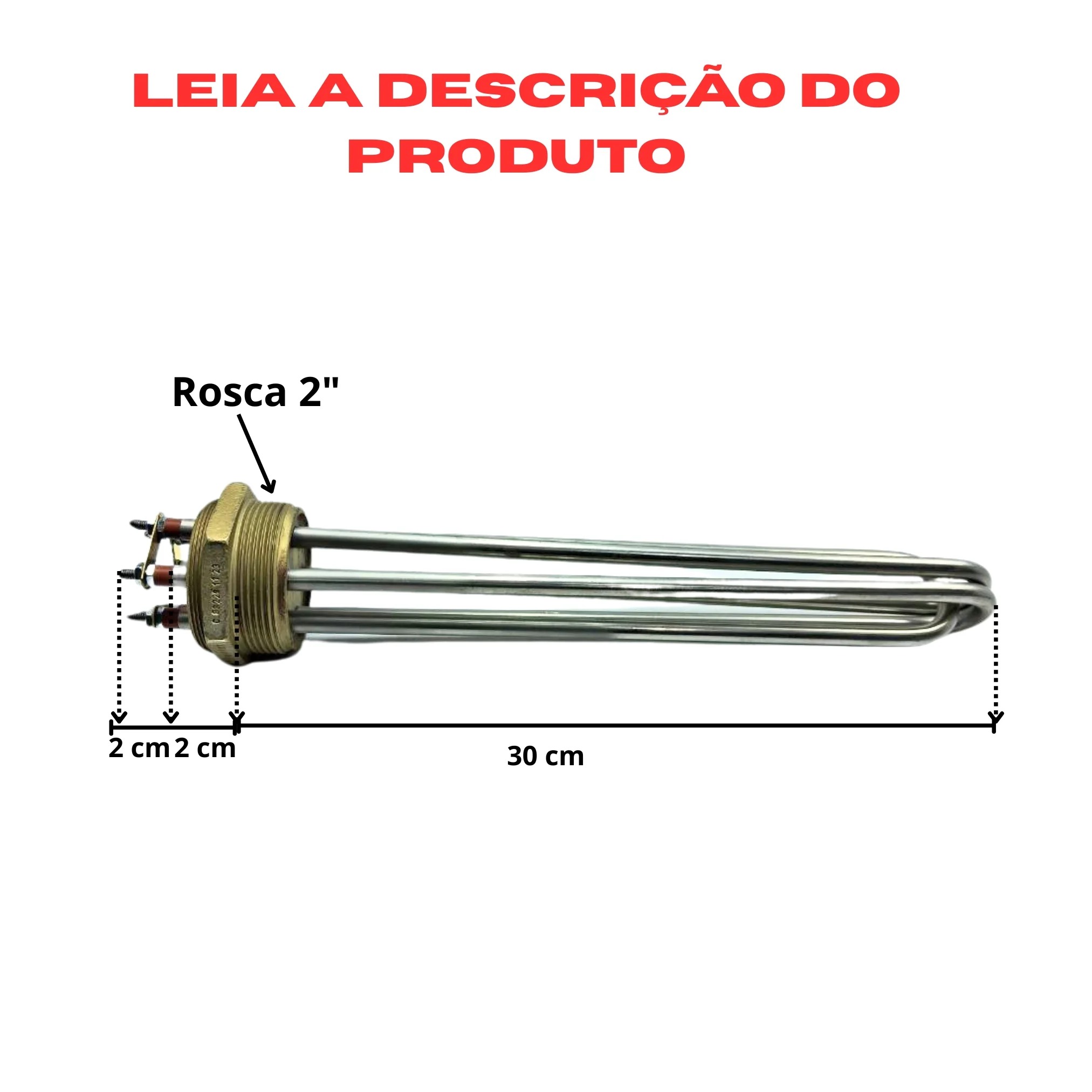 Resistência Rosca Sauna Sodramar Brastherm 12000w 220/380v - Imagem 2