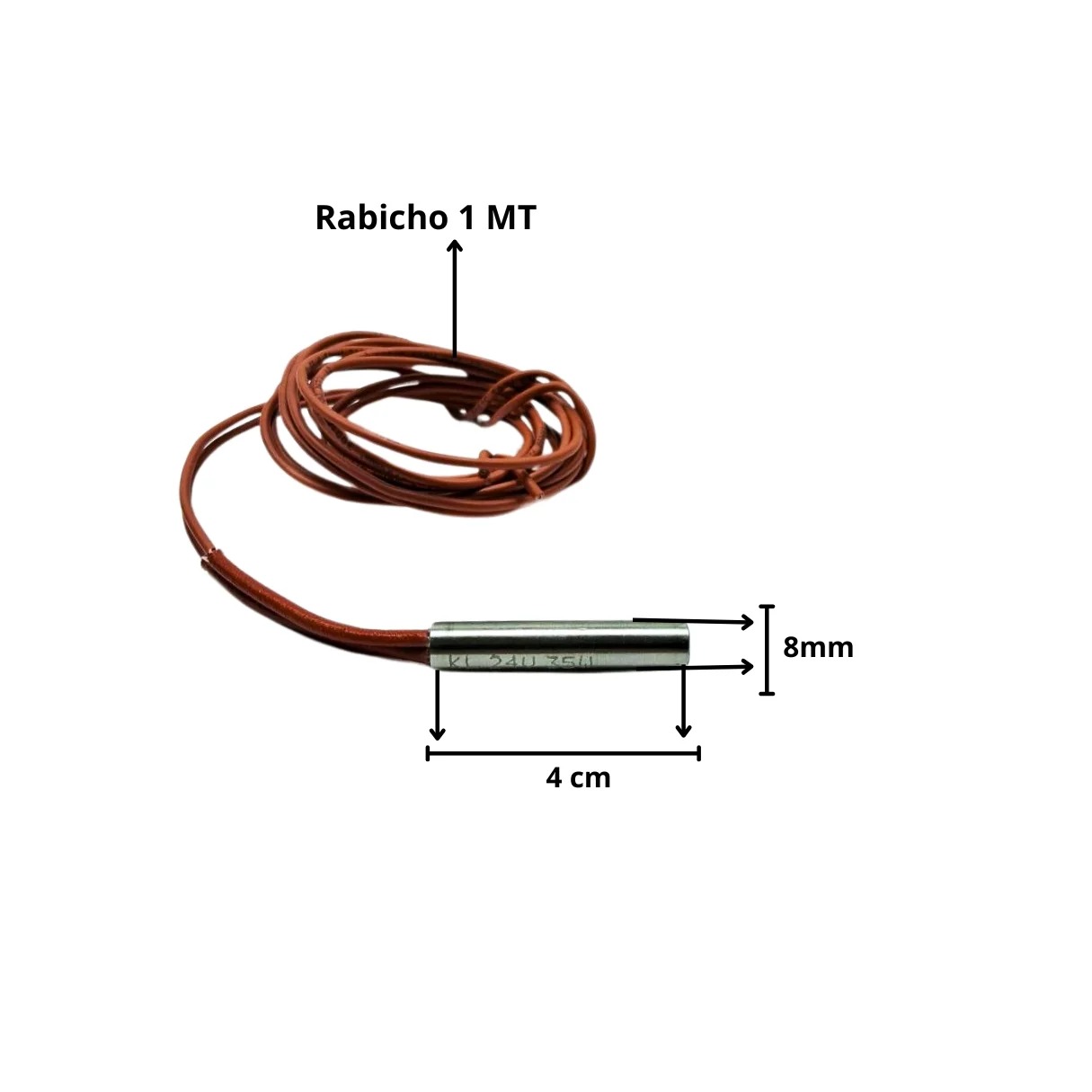 Resistência Elétrica Cartucho Seladora 8X40MM 24V 35W AC KL - Imagem 2