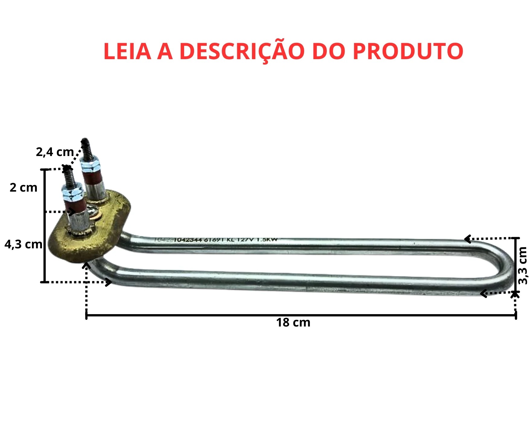 Resistência Elétrica Para Cafeteira IMEQ 180mm 1500w 127v - Imagem 2