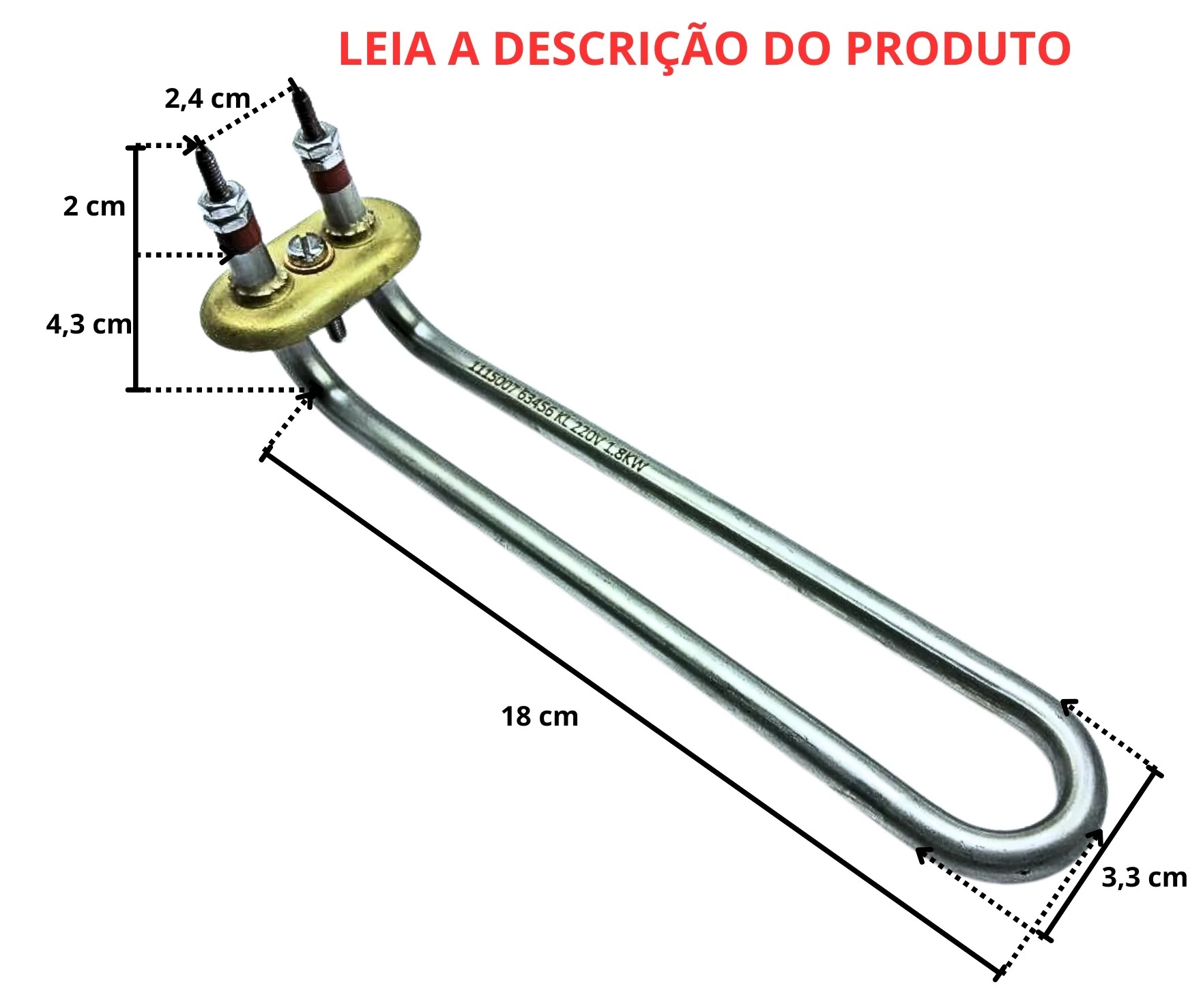 Resistência Cafeteira IMEQ 180mm 1800w 220v - Imagem 2