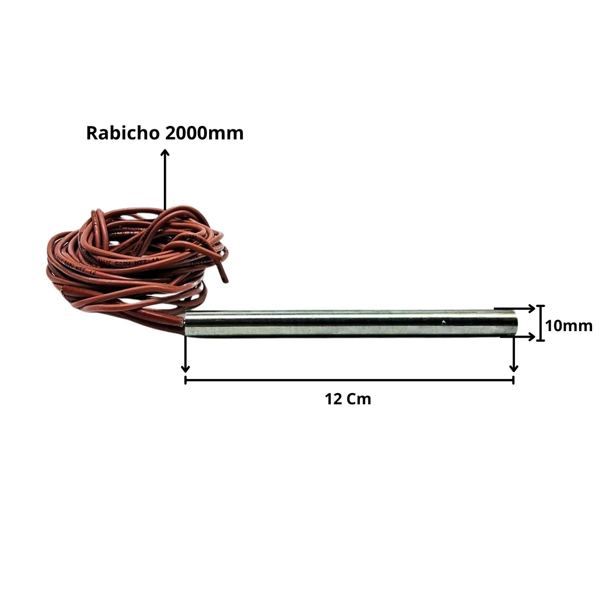Resistência Cartucho Injeções Plásticas 10x120mm 300w 220v - Imagem 3