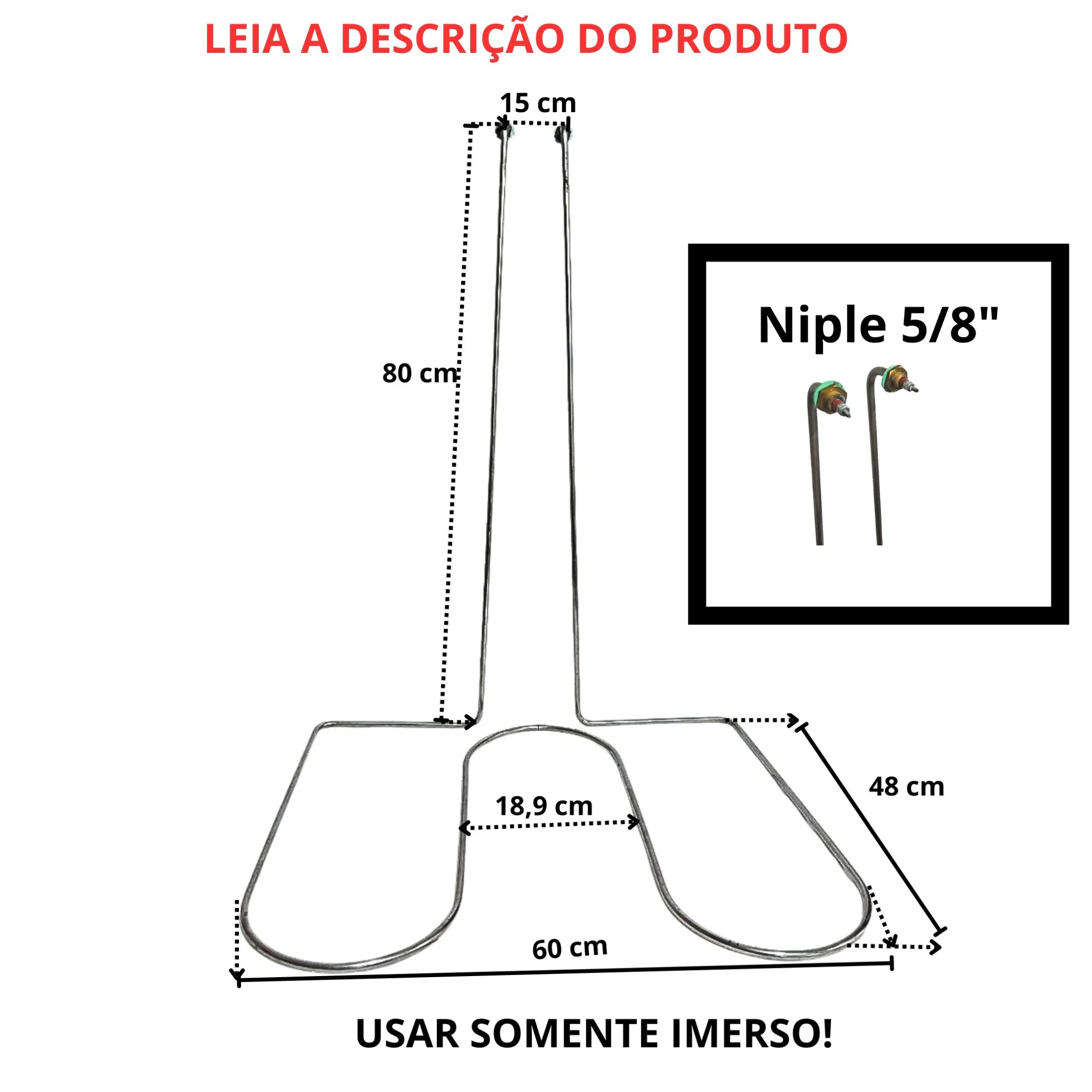 Resistência Fritadeira Universal 15L 220v 5000w - Imagem 2