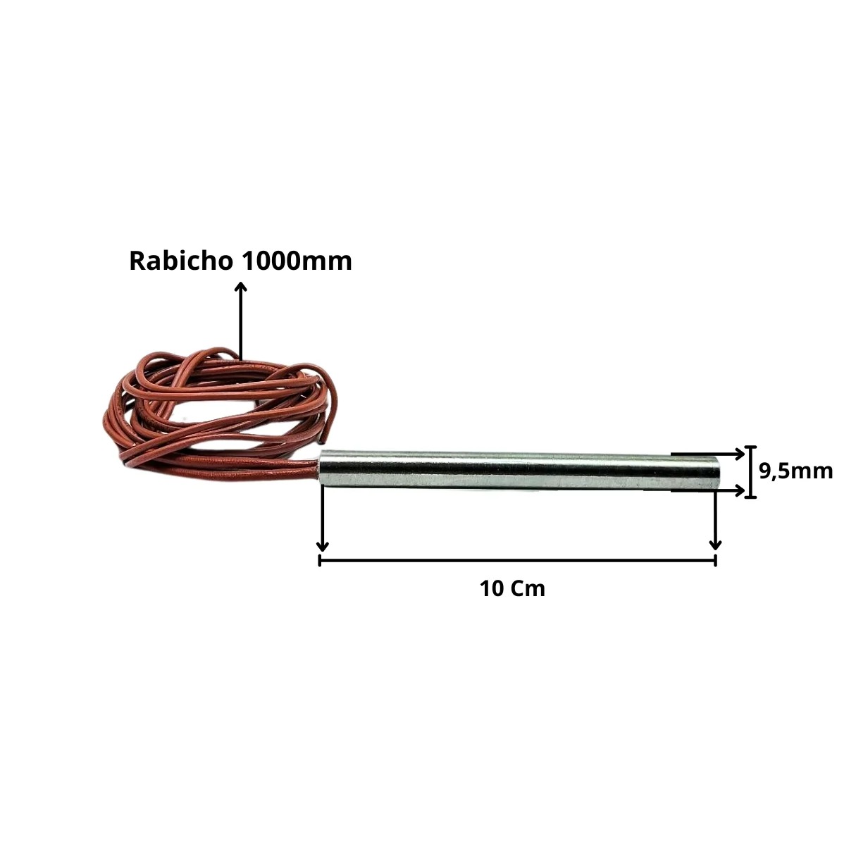 Resistência Cartucho Para Seladora 9,5x100mm 400w 380v - Imagem 3