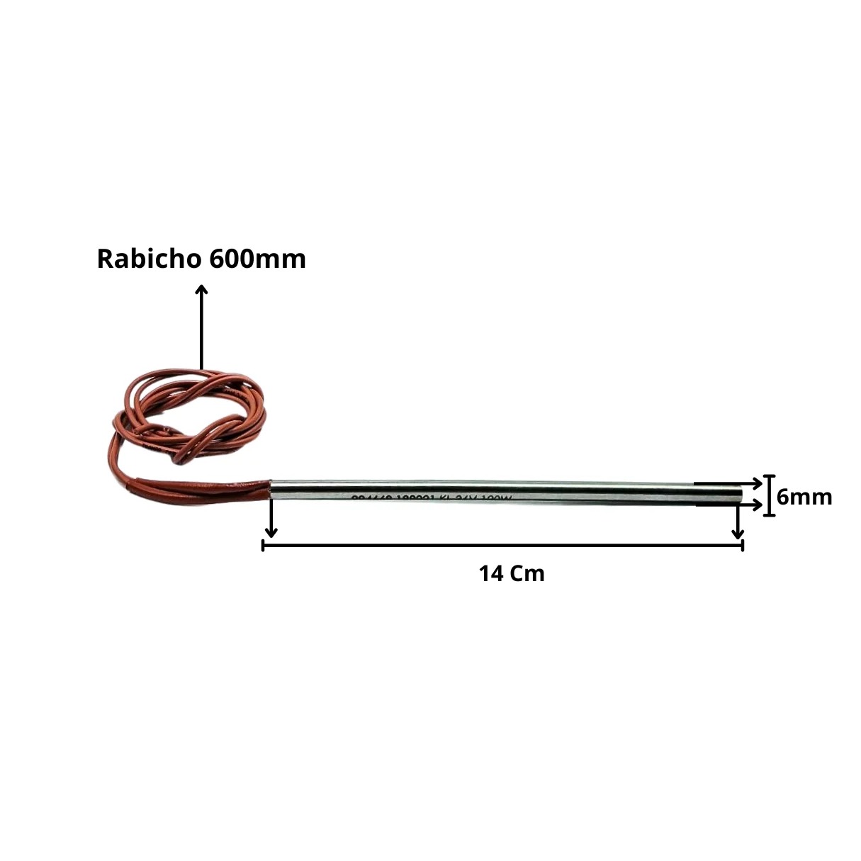 Resistência Cartucho Para Seladora 6x140mm 120w 36v - Imagem 3
