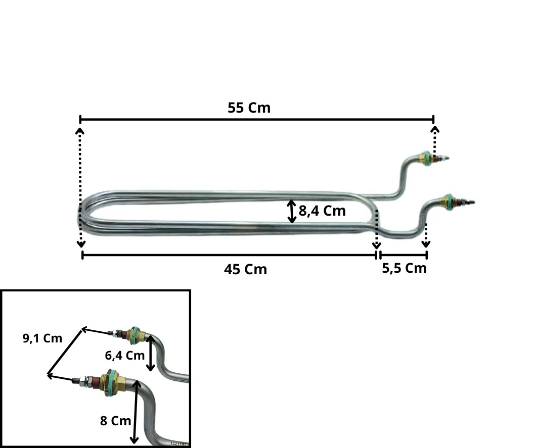 Resistência Câmara Fermentação Perfecta 1000w 220v 550mm - Imagem 3