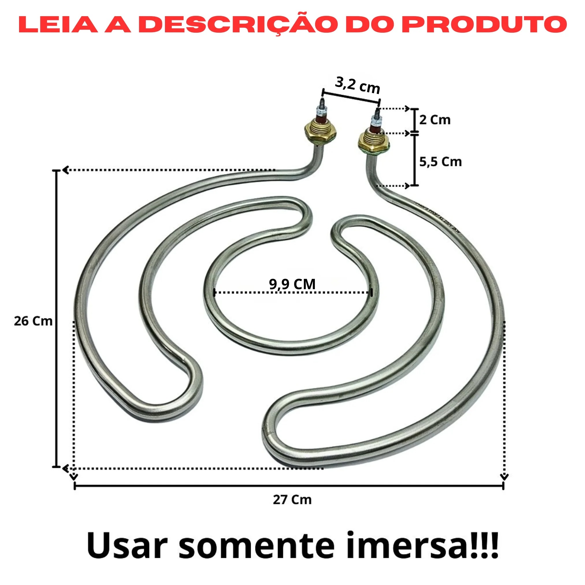 Resistência Panela Cerveja Artesanal 270mm 2000w 220v - Imagem 3
