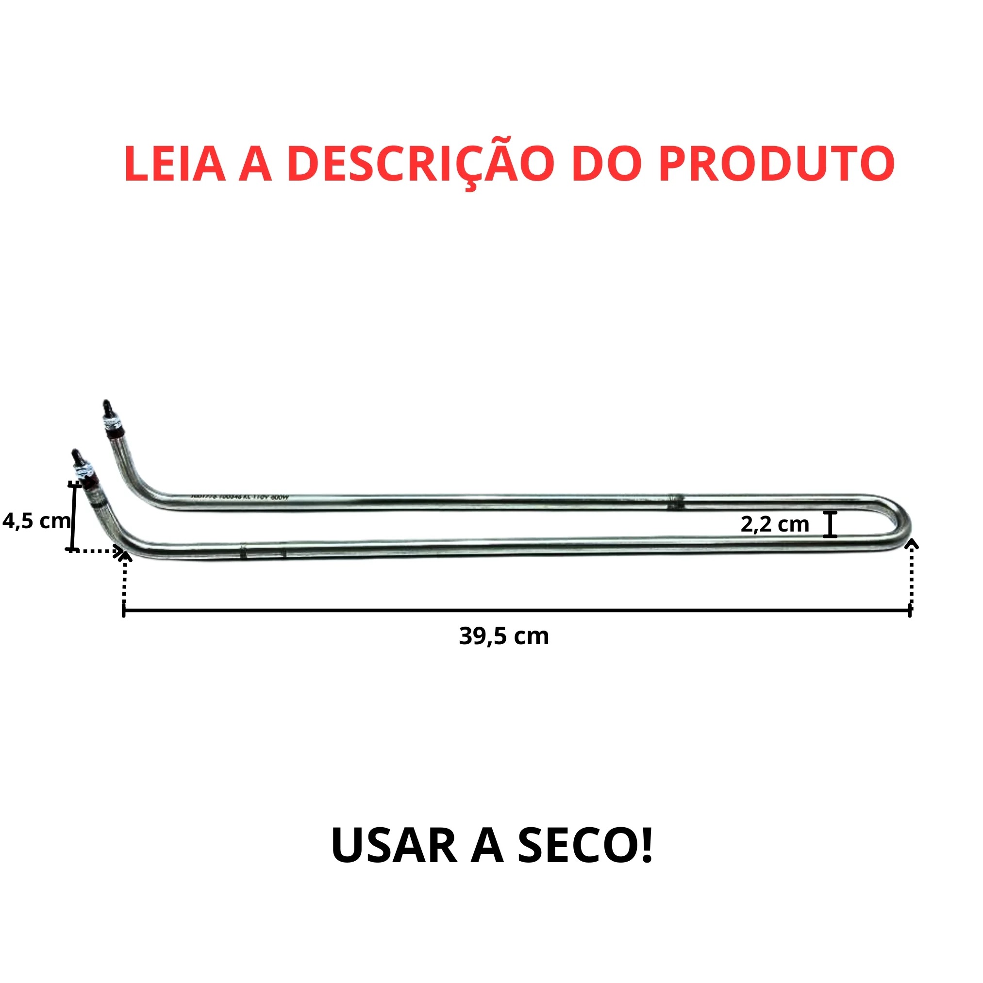 Resistência Tipo U Buffet Mesa Quente Estufa 395mm 110v 600w - Imagem 3