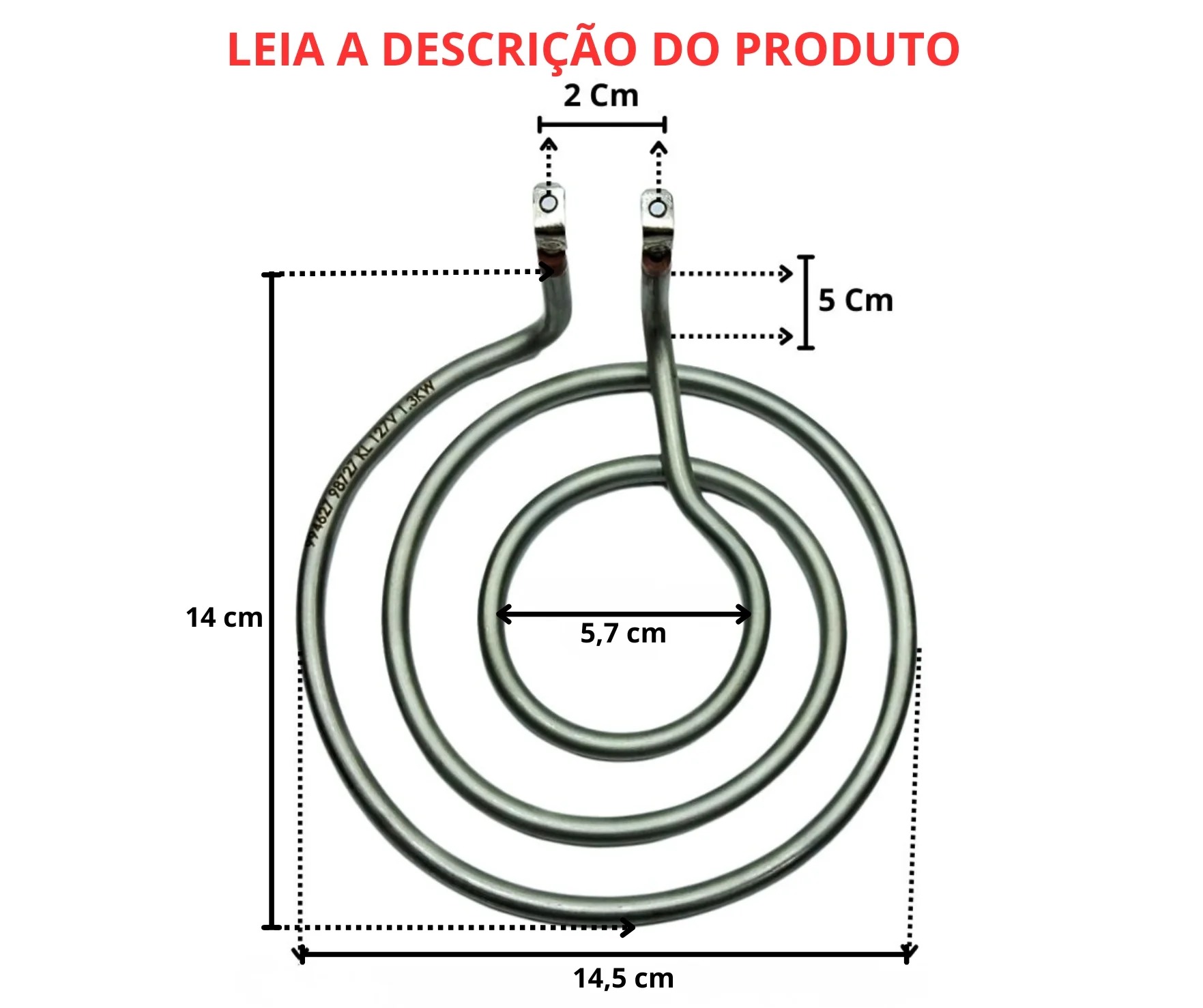 Resistência Elétrica Para Fritadeira Air Fryer 1300w 127v - Imagem 3