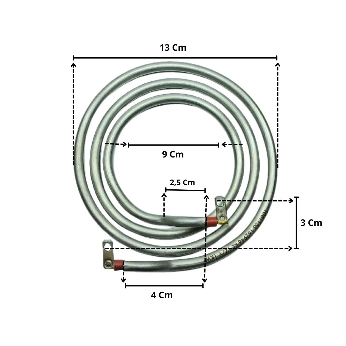 Resistência Caracol Panela Pipoqueira Braesi 130mm 1000w 127v - Imagem 2