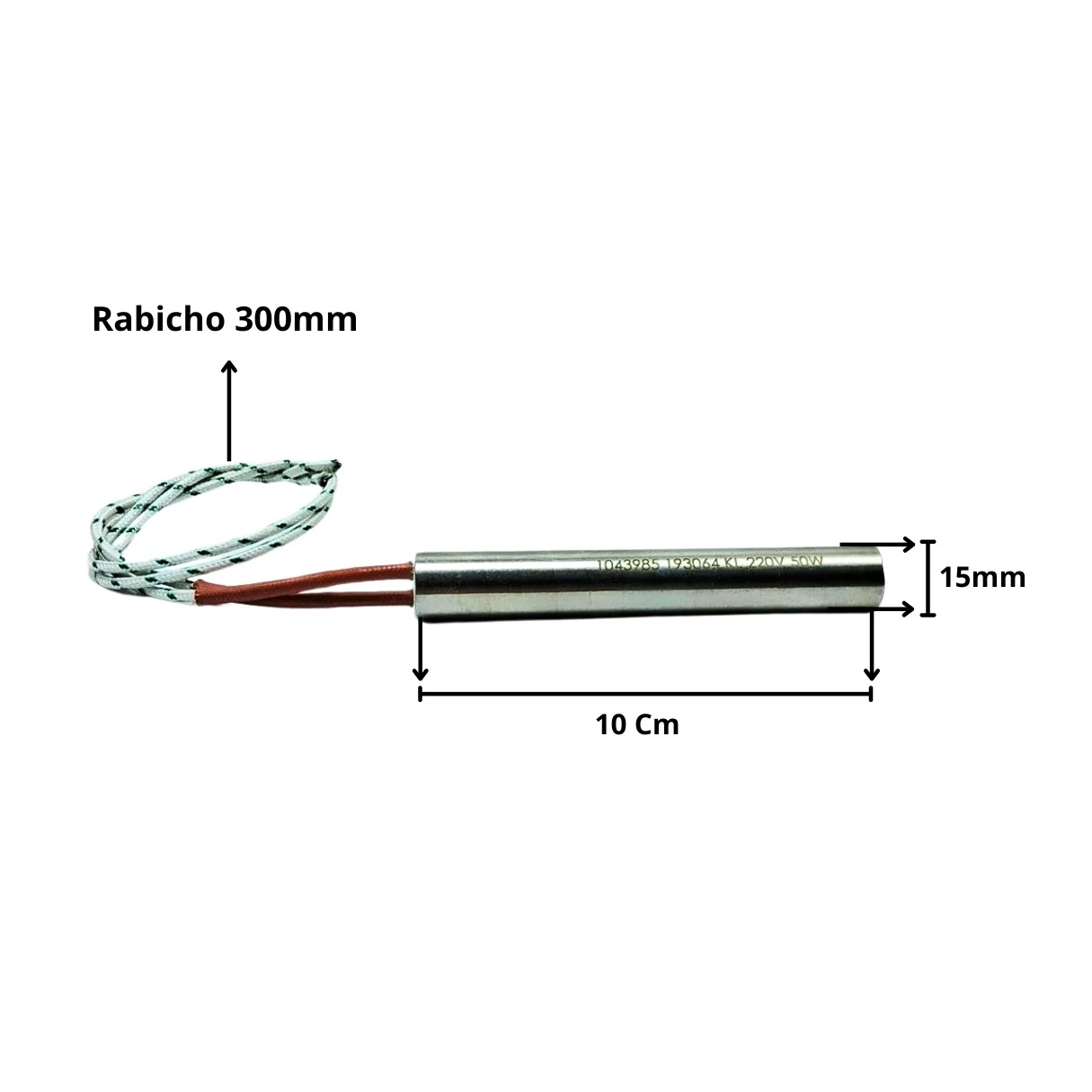 Resistência Cartucho Para Seladora 15x100mm 50w220v - Imagem 3