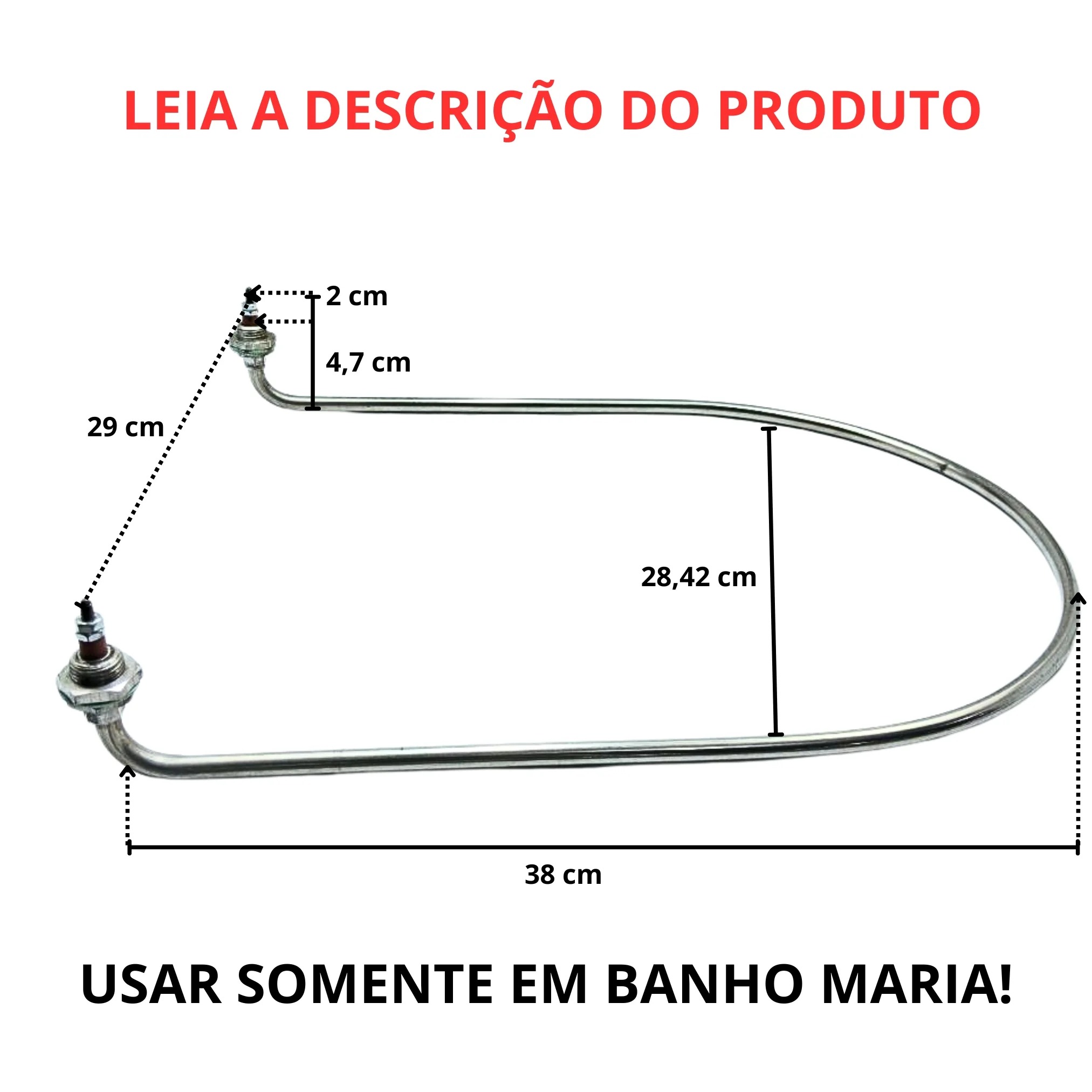 Resistência Buffet Banho Maria Marmiteiro Self Service Mesa Quente 3000w - Imagem 2