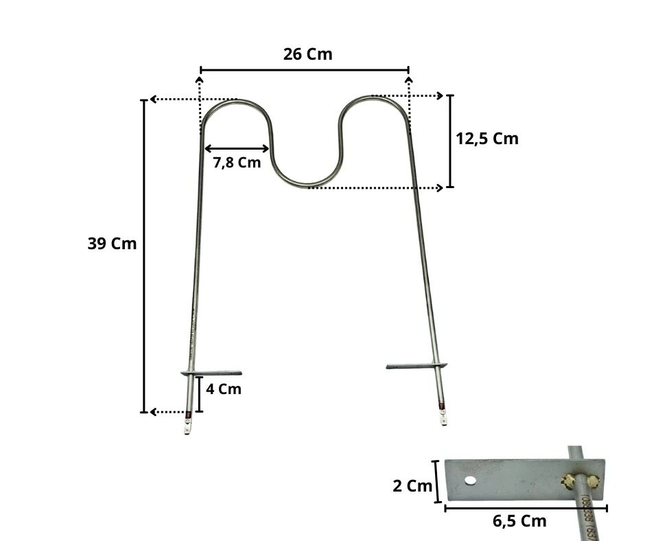 Resistência Forno Electrolux 1100W 220V Oe8mb/ Oe8mx / Oe8dx - Imagem 2