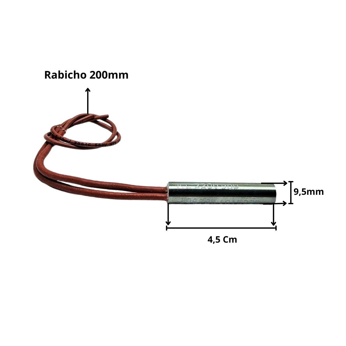 Resistência Cartucho Corte E Solda 9,5x45mm 90w 220v - Imagem 2