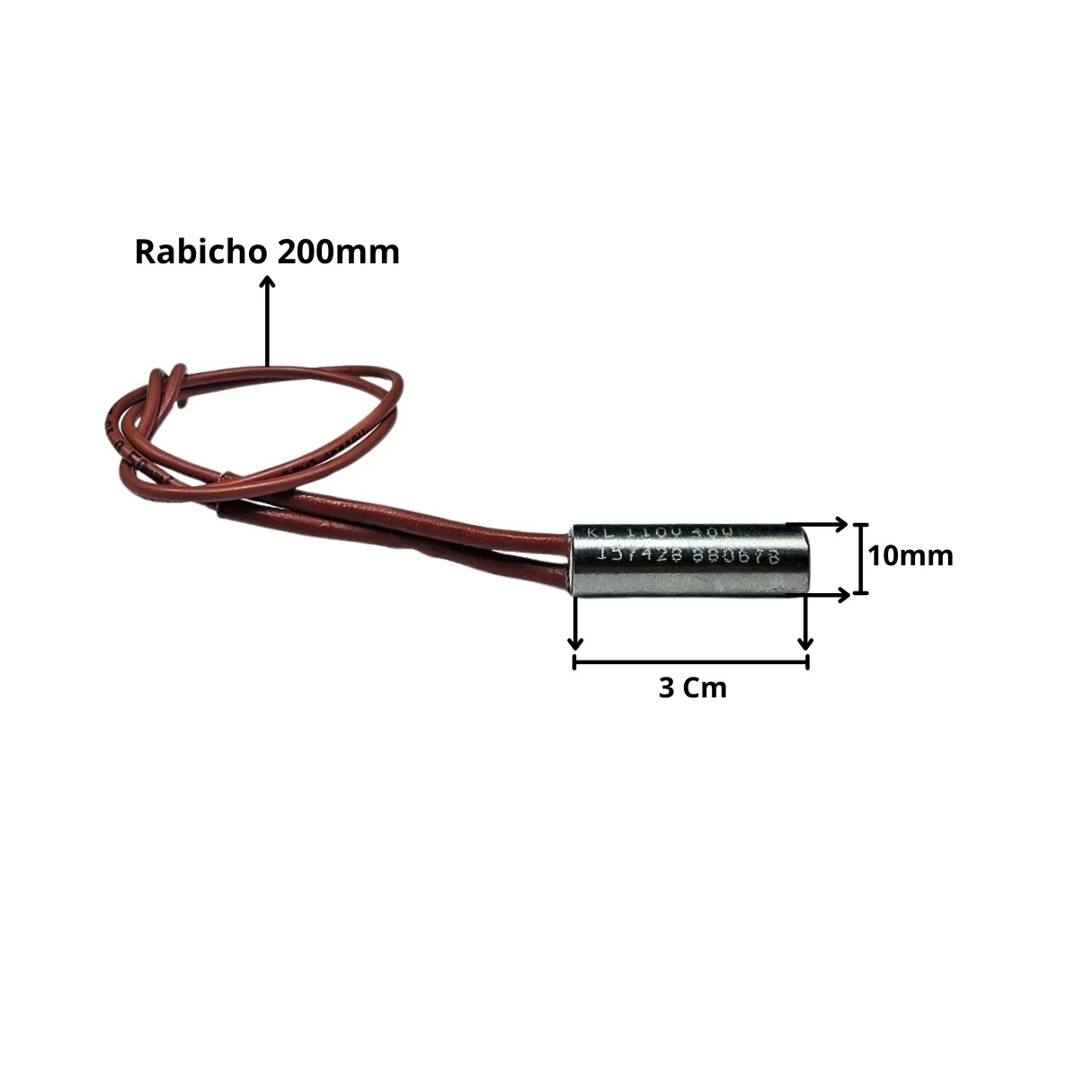 Resistência Cartucho Coladeira de Borda 10x30mm 40w 110v - Imagem 3