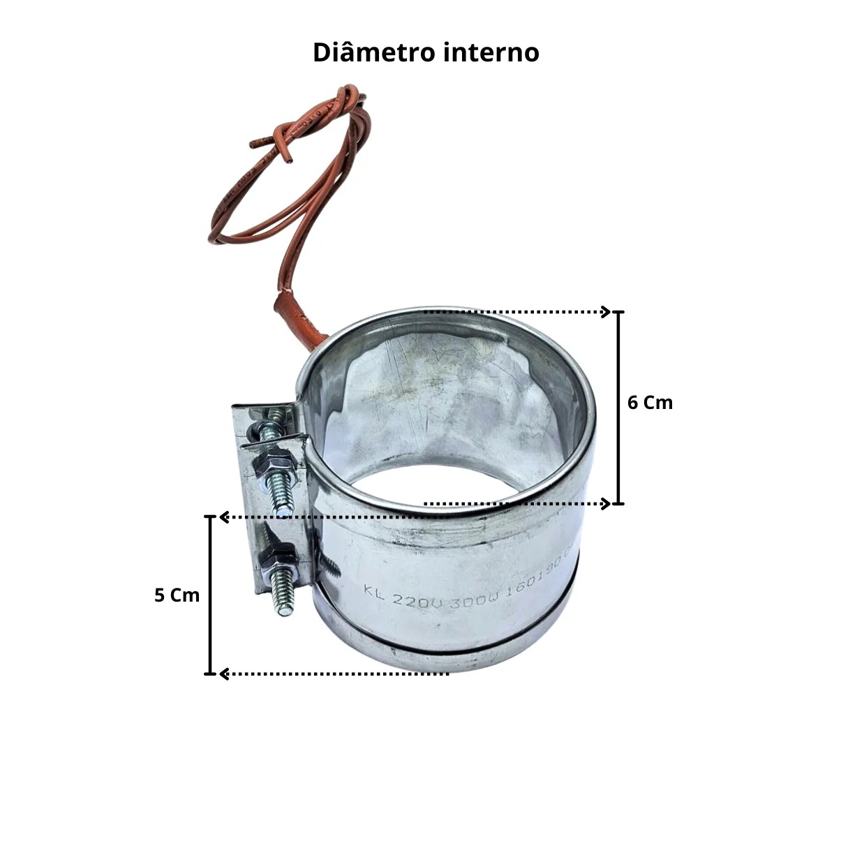Resistência Coleira Mica Injetoras 60x50MM 300W 220V Rabicho - Imagem 3
