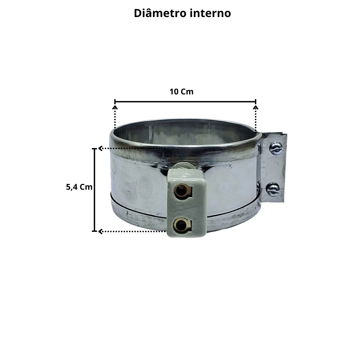 Resistência Coleira Mica Injetora 100X54MM 540W 230V Conector Porcelana Duplo - Imagem 3