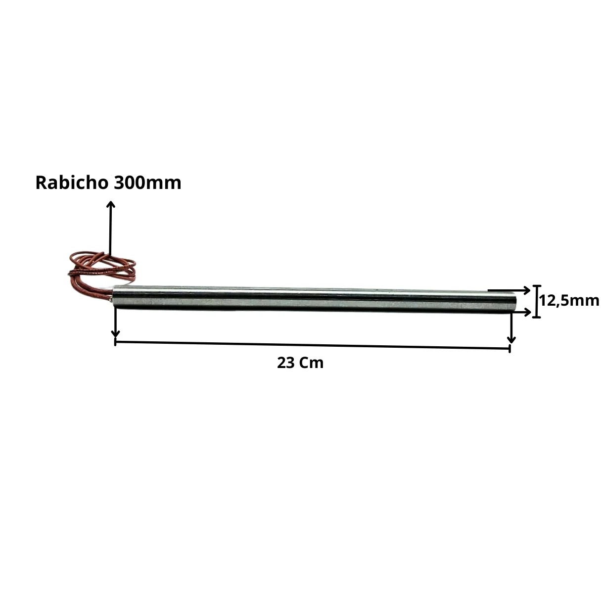 Resistência Cartucho Seladora 12,5x230mm 160w 220v - Imagem 3