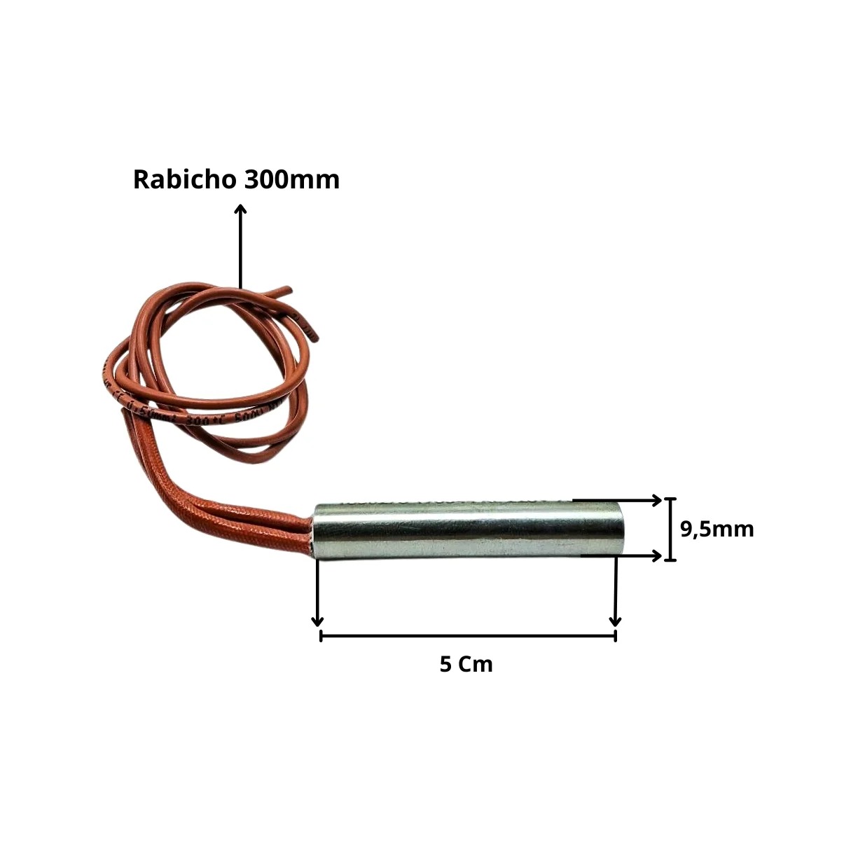 Resistência Elétrica Cartucho Seladora 12X100MM 110W 127V - Imagem 2