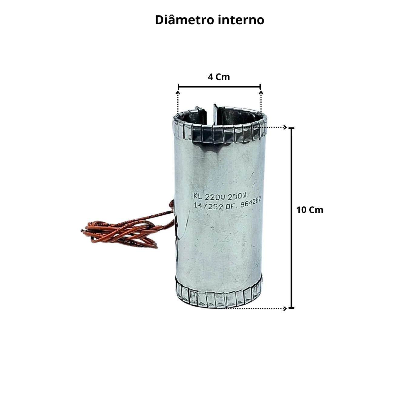 Resistência Coleira Mica Injetora Extrusora 40X100MM 250W 220V Rabicho - Imagem 2