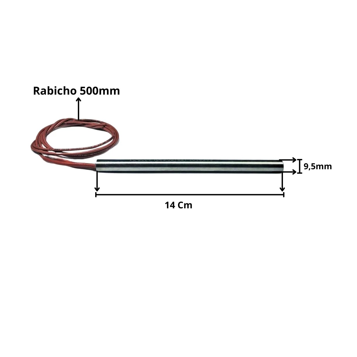 Resistência Cartucho Seladora Corte Solda 9,53x140mm 400w 220v - Imagem 3
