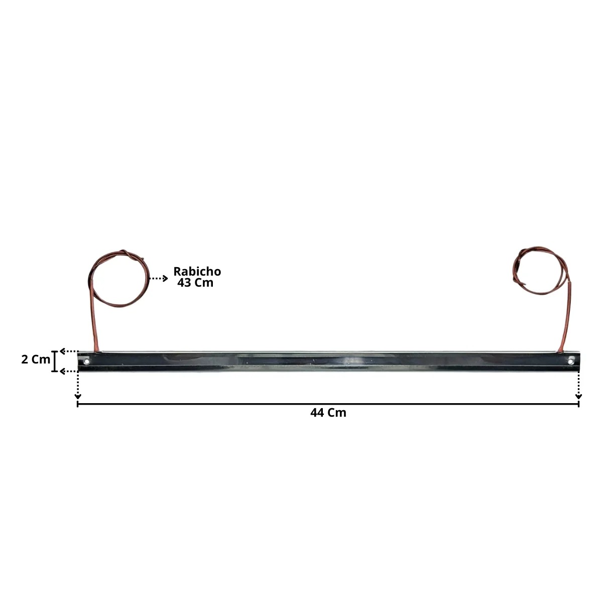 Resistência Bainha Mica Para Seladora 440X20MM 250W 220V - Imagem 4