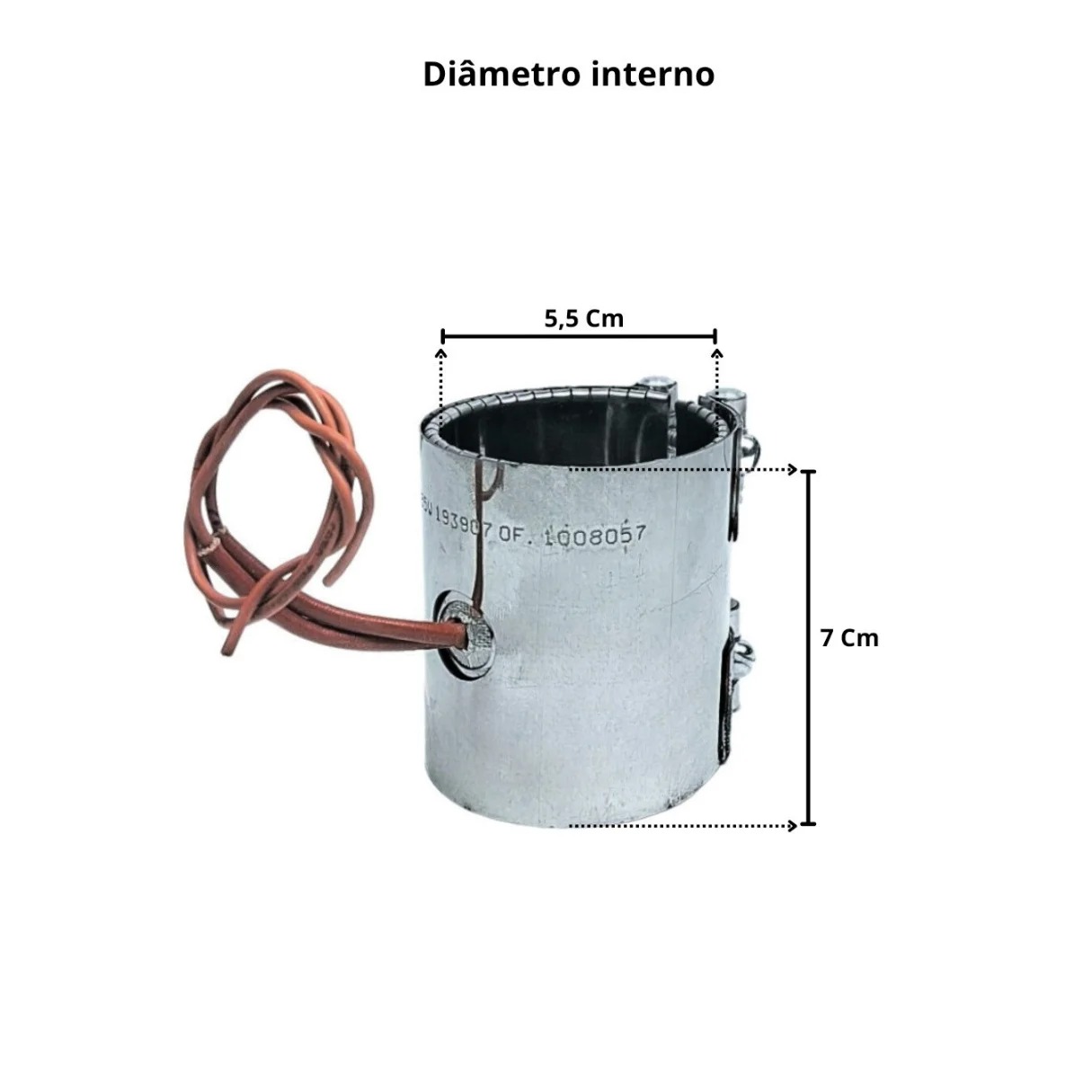 Resistência Elétrica Coleira Mica Injetora 55X70MM 385W 220V - Imagem 2